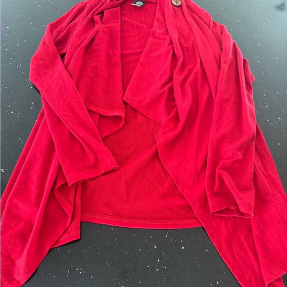 Red Open Bobeau Front Cardigan - Picture 3 of 7